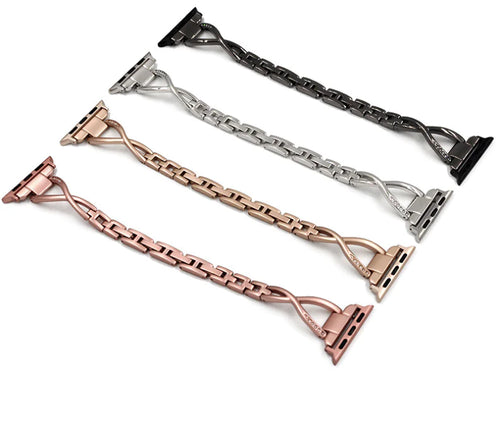Correa para Apple Watch X-Type de Acero Inoxidable con Diamantes